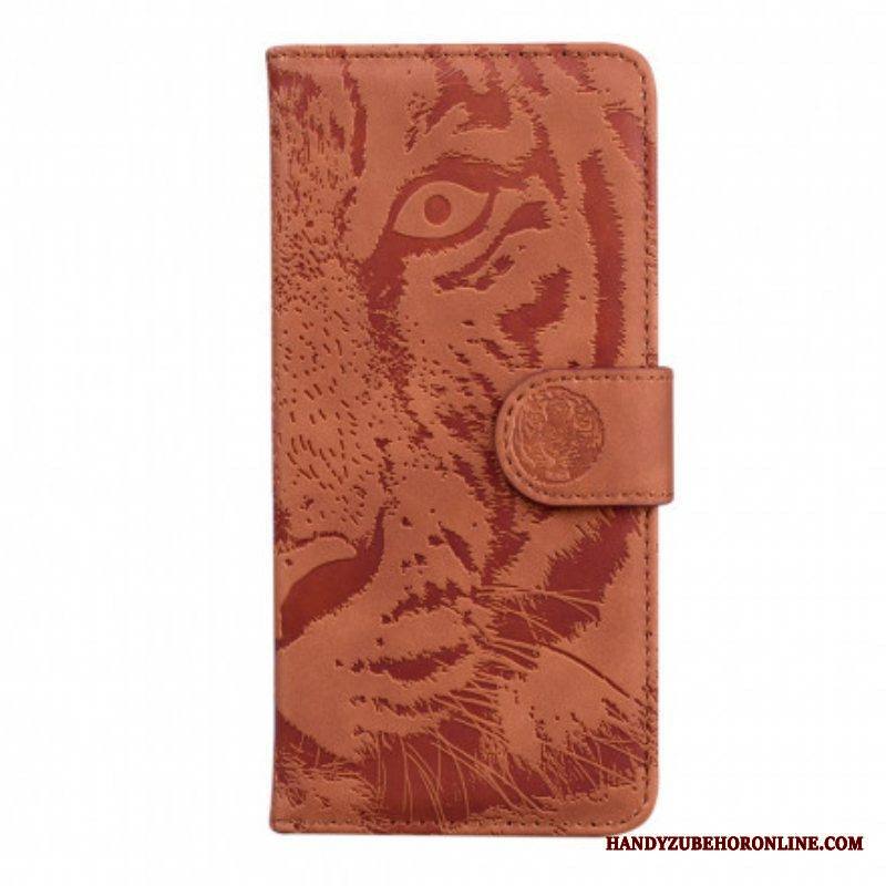 Flip Case Samsung Galaxy A52 4G / A52 5G / A52s 5G Tiger-kasvoprintti