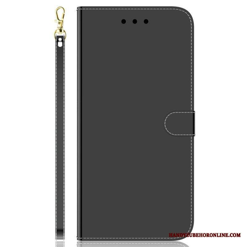 Flip Case Samsung Galaxy M13 Peili Ja Kaulanauha