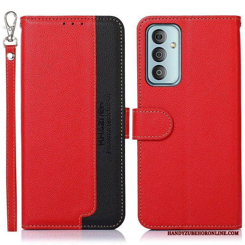 Flip Case Samsung Galaxy M23 5G Litsi Style Rfid Khazneh