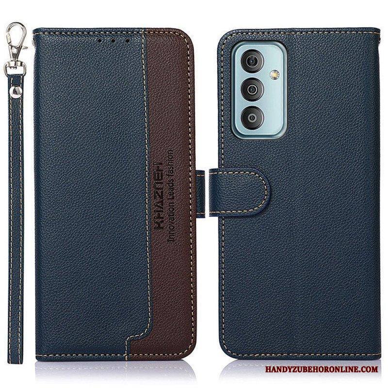 Flip Case Samsung Galaxy M23 5G Litsi Style Rfid Khazneh