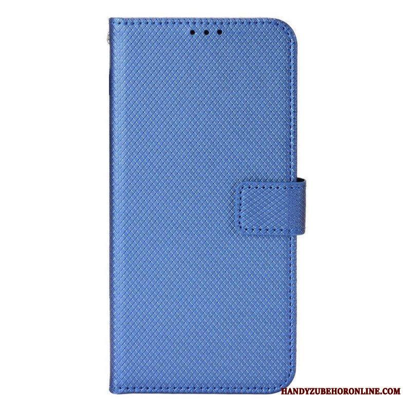 Flip Case Samsung Galaxy M23 5G Teksturoitu Kuvio Hihnalla