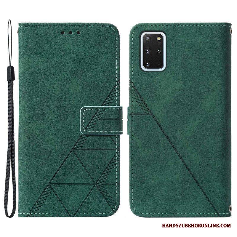 Flip Case Samsung Galaxy S20 Plus / S20 Plus 5G Pyramid-nahkaefekti