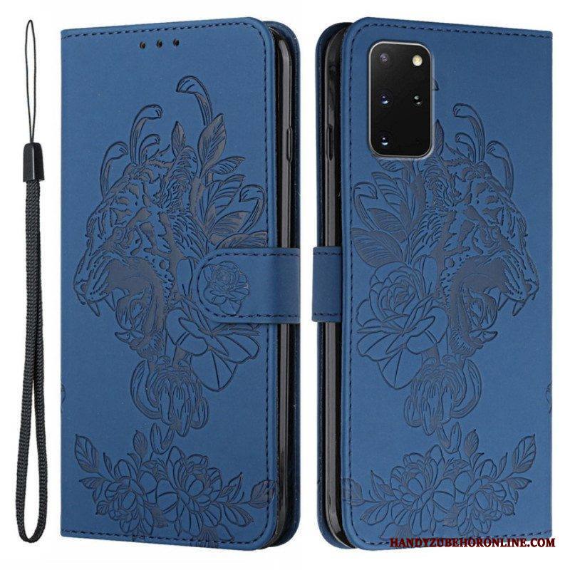 Flip Case Samsung Galaxy S20 Plus / S20 Plus 5G Suojaketju Kuori Barokki Ranneke Tiger