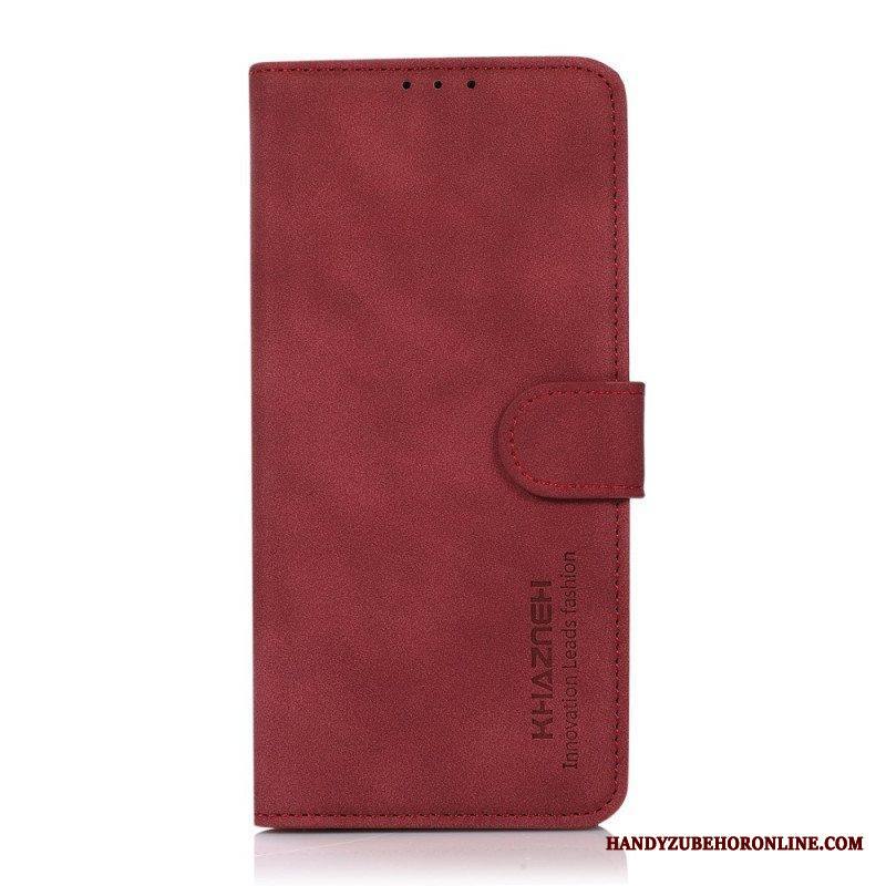 Flip Case Samsung Galaxy S22 Ultra 5G Khazneh Texture Leather Effect