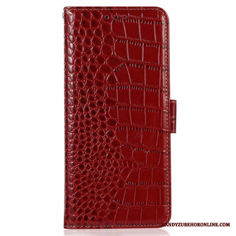 Flip Case Sony Xperia 5 IV Crocodile Style Rfid