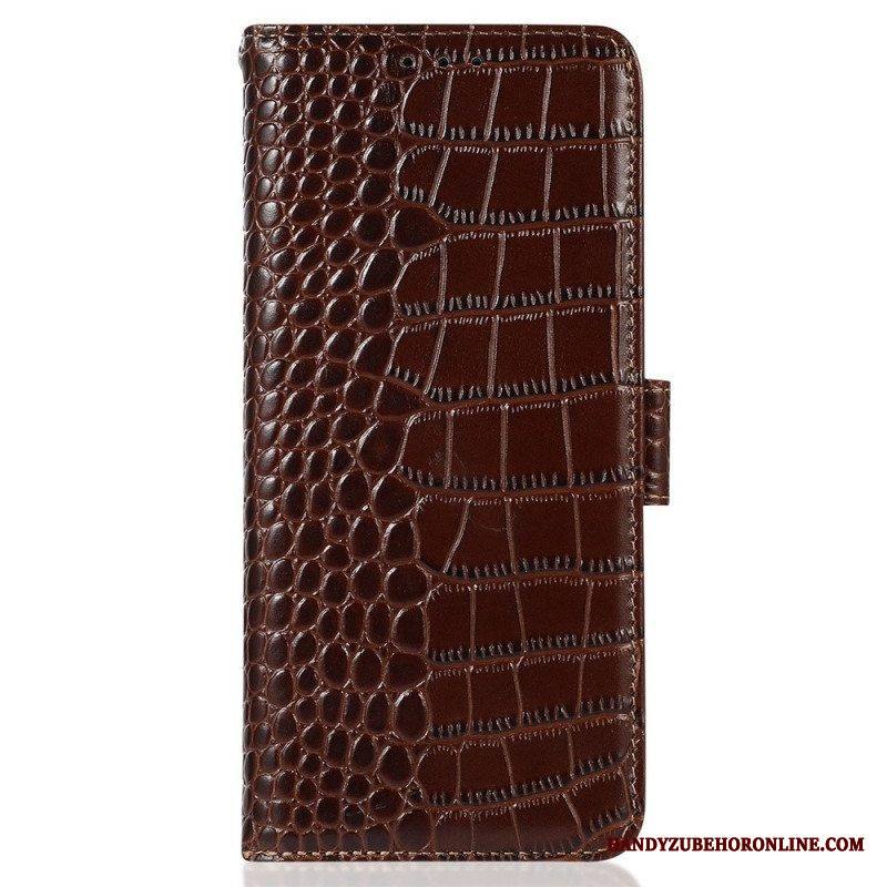 Flip Case Sony Xperia 5 IV Crocodile Style Rfid