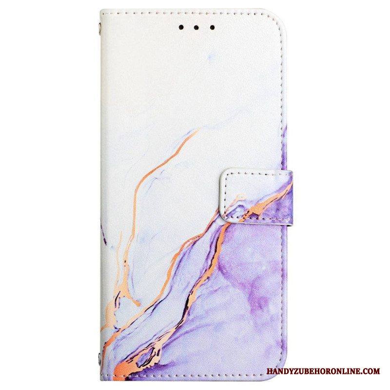 Flip Case Xiaomi 12 / 12X Suojaketju Kuori Strip Marble