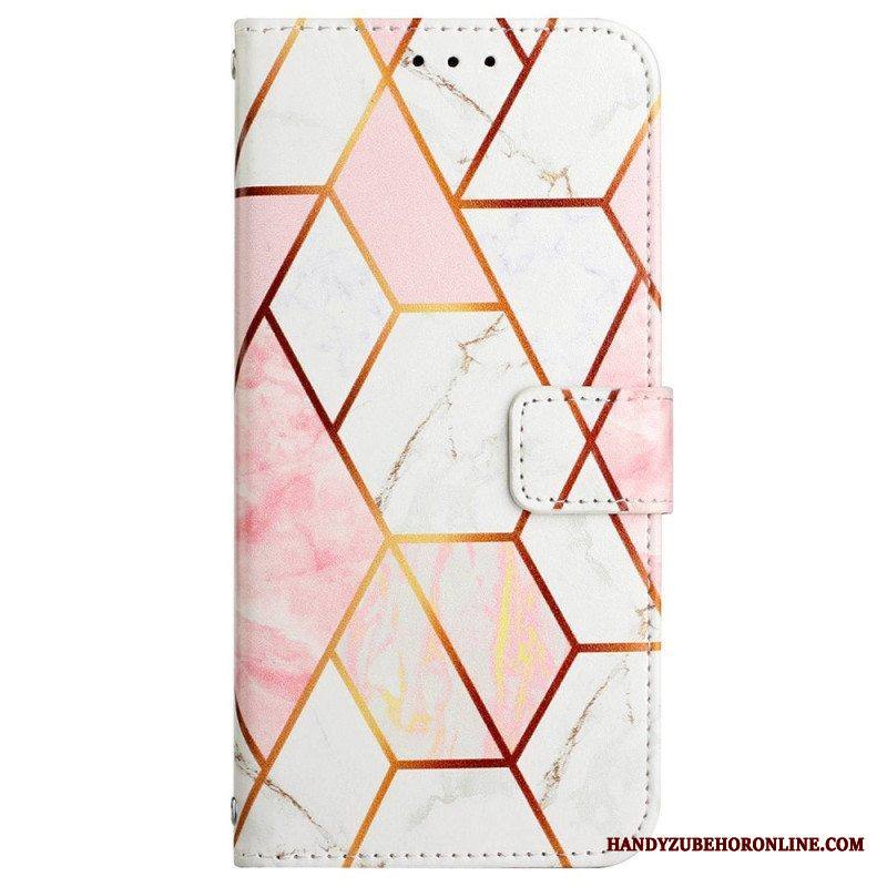 Flip Case Xiaomi 12 / 12X Suojaketju Kuori Strip Marble