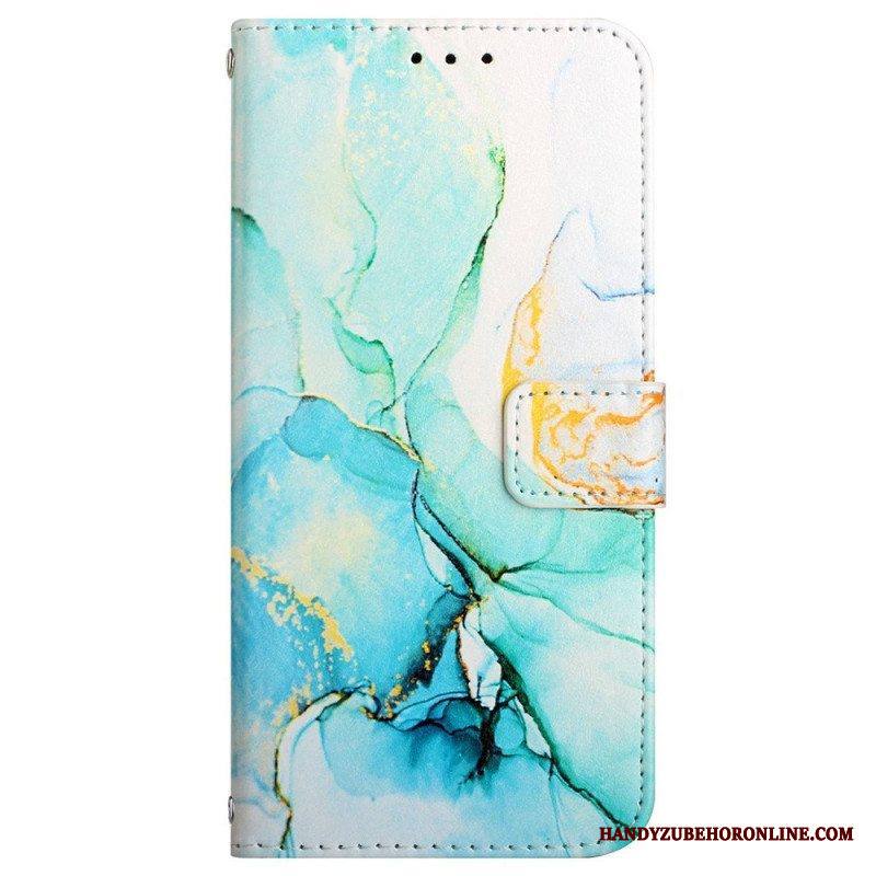 Flip Case Xiaomi 12 / 12X Suojaketju Kuori Strip Marble