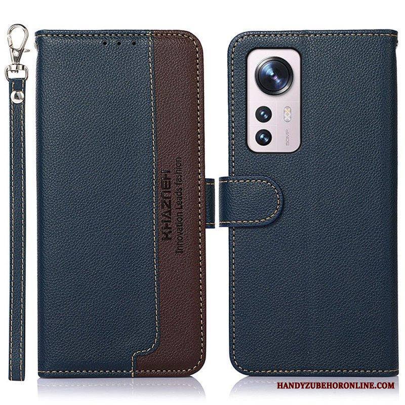 Flip Case Xiaomi 12 Pro Litsi Style Rfid Khazneh