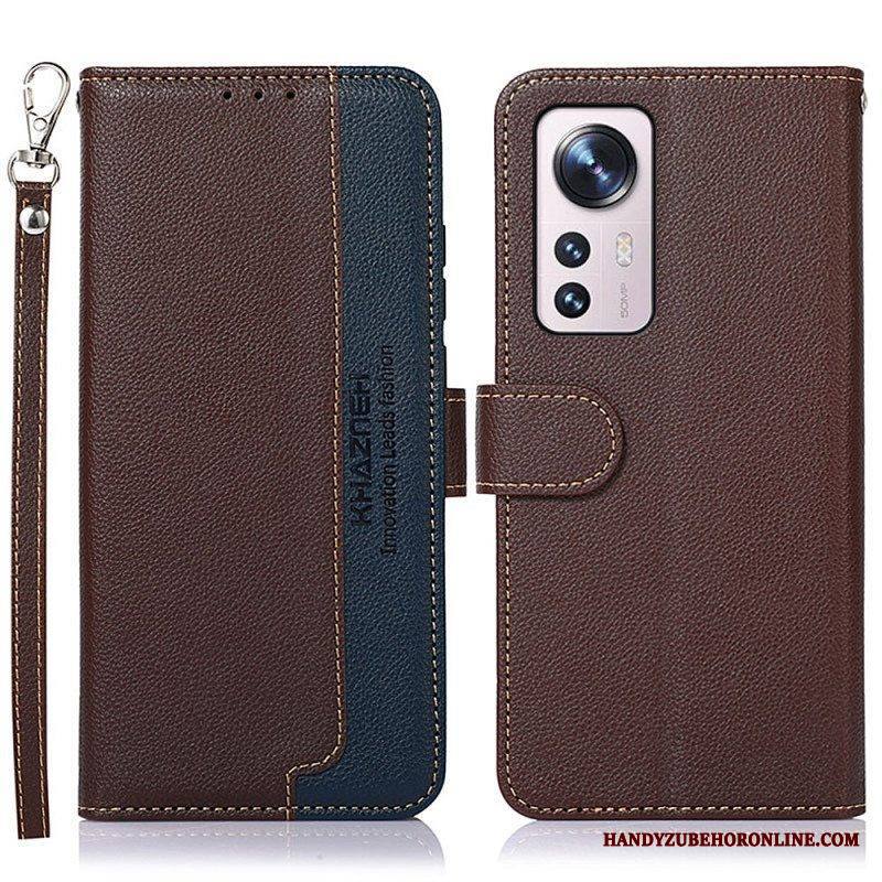 Flip Case Xiaomi 12 Pro Litsi Style Rfid Khazneh