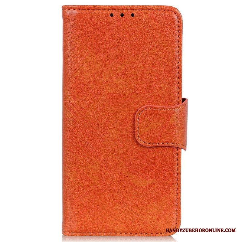 Flip Case Xiaomi 13 Lite Halkaistu Nappan Nahka