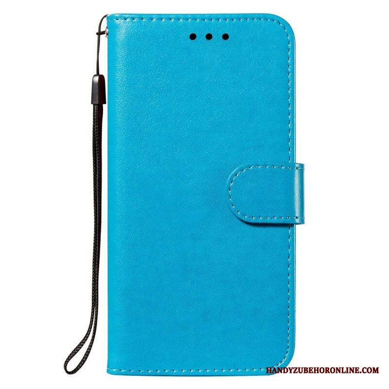 Flip Case Xiaomi Redmi Note 10 5G Nahkainen Muotoilu Hihnalla