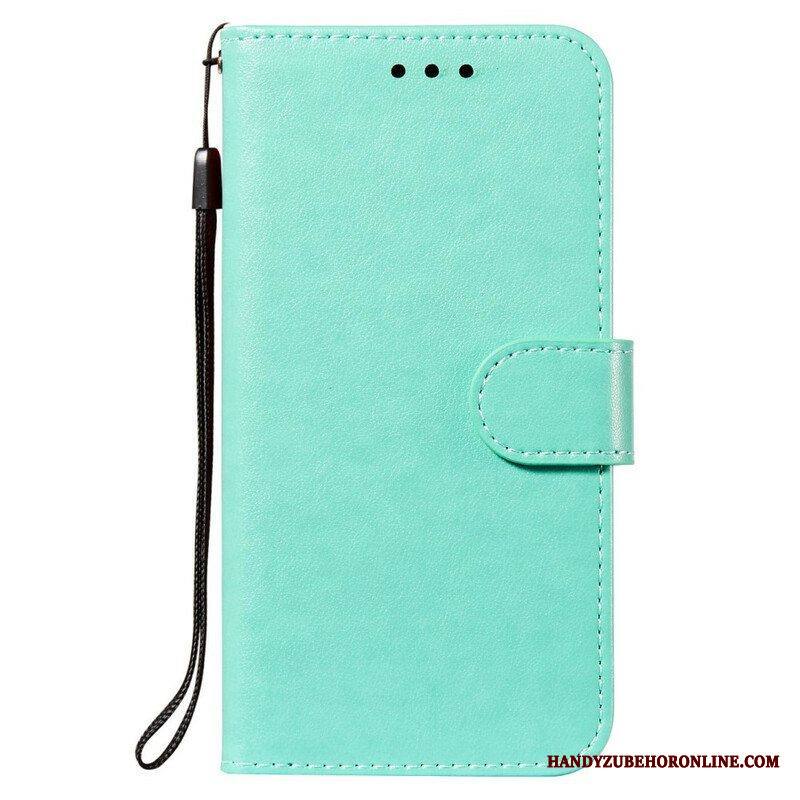 Flip Case Xiaomi Redmi Note 10 5G Nahkainen Muotoilu Hihnalla