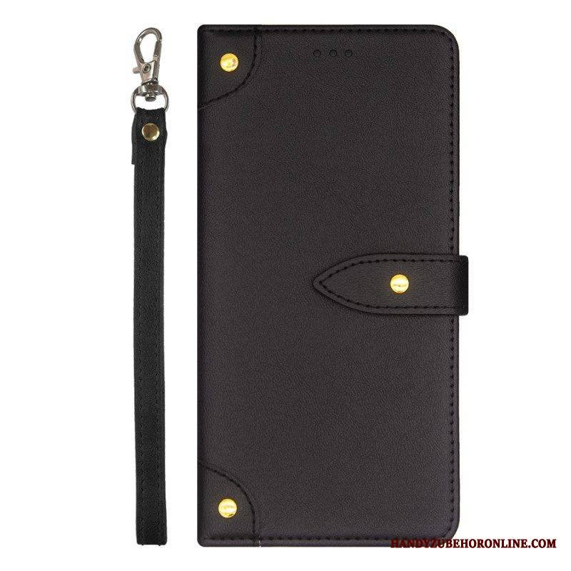 Flip Case Xiaomi Redmi Note 12 Pro Plus Niitit Ja Hihna Idewei