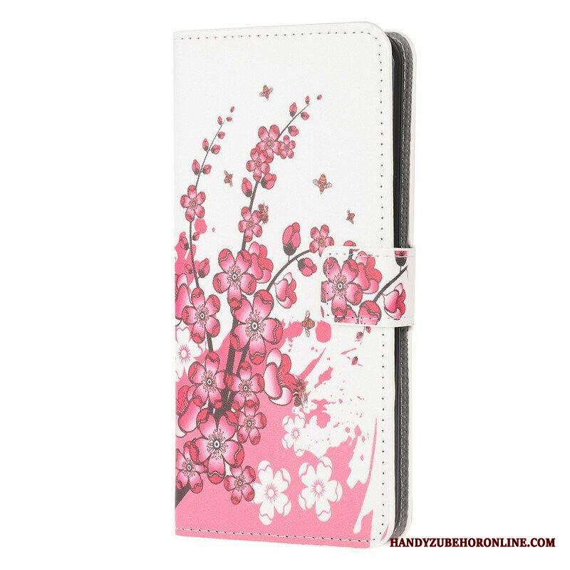 Flip Case iPhone 13 Mini Trooppiset Kukat