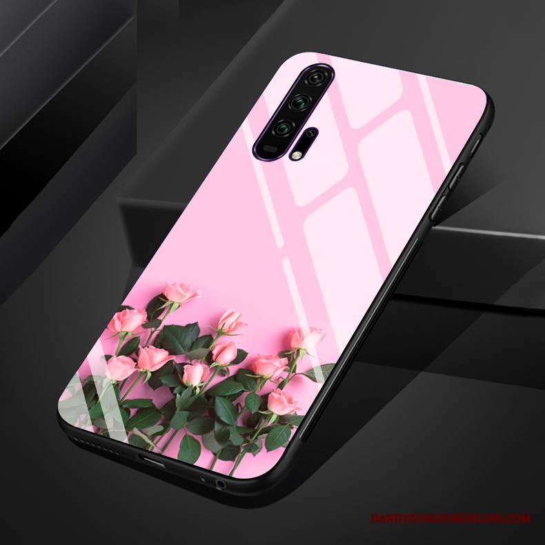 Honor 20 Pro Kuori Taide Pehmeä Neste Puhelimen Kuoret Jauhe All Inclusive Pinkki Lasi