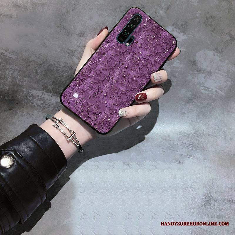 Honor 20 Pro Pehmeä Neste Luova Puhelimen Kuoret Violetti Suojaus Pesty Suede Kuori