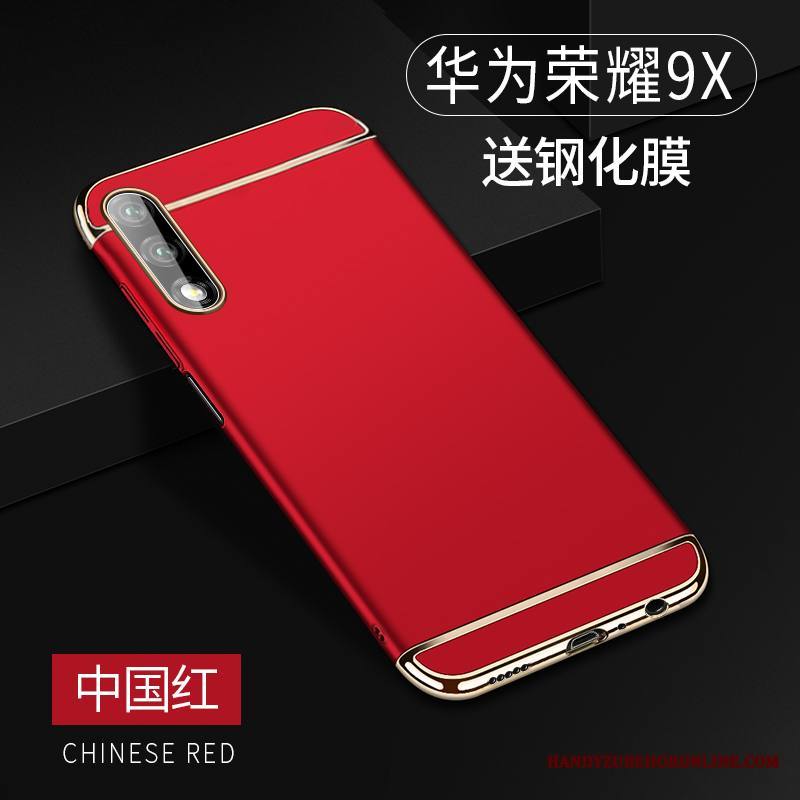 Honor 9x Kuori All Inclusive Murtumaton Net Red Suojaus Puhelimen Kuoret Kova Pesty Suede