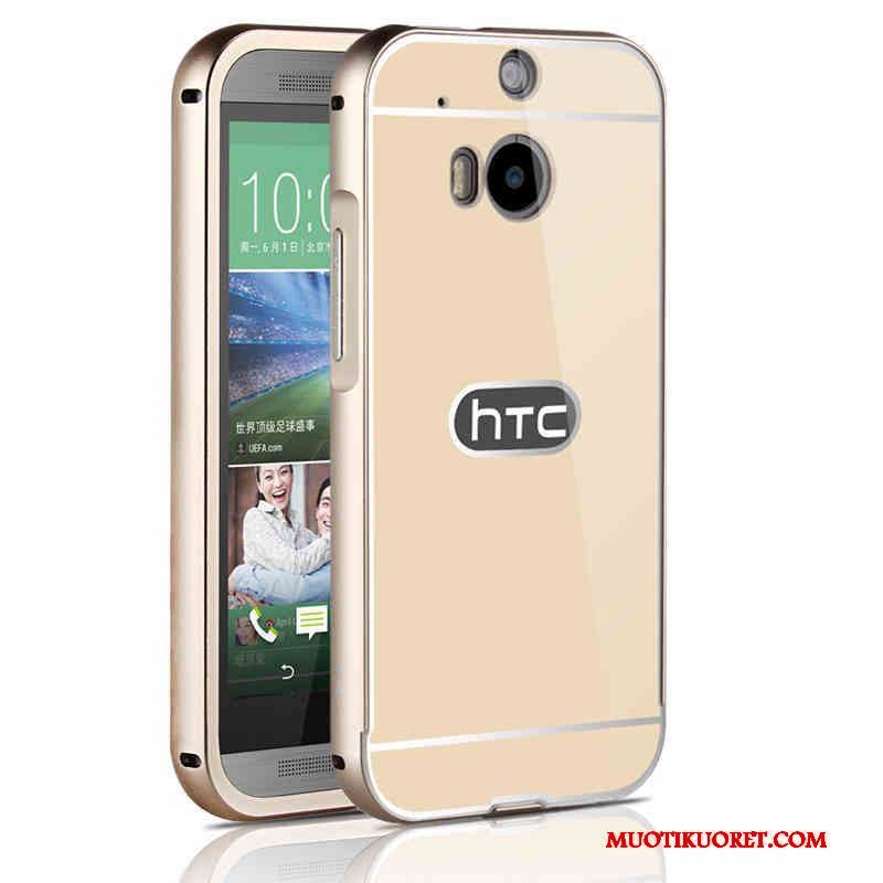 Htc One M8 Hopea Puhelimen Kuoret Kehys Kotelo Kuori Suojaus Näytönsuojus