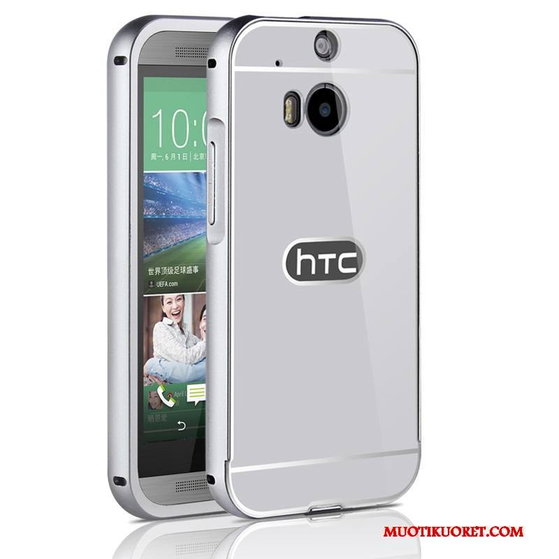 Htc One M8 Hopea Puhelimen Kuoret Kehys Kotelo Kuori Suojaus Näytönsuojus