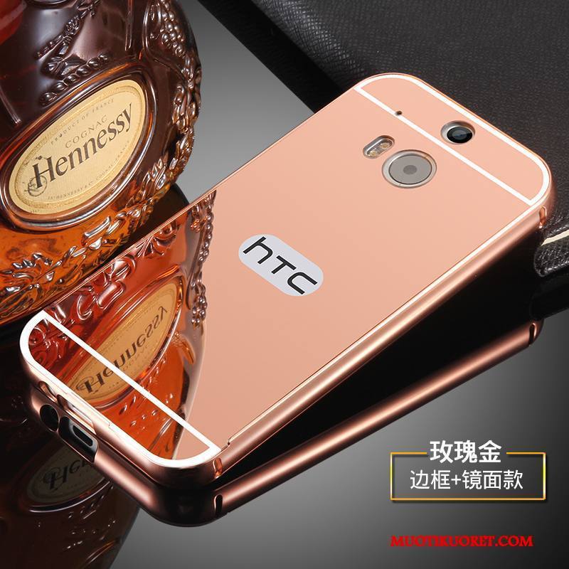 Htc One M8 Kuori Puhelimen Kuoret Kotelo Musta Kehys Metalli