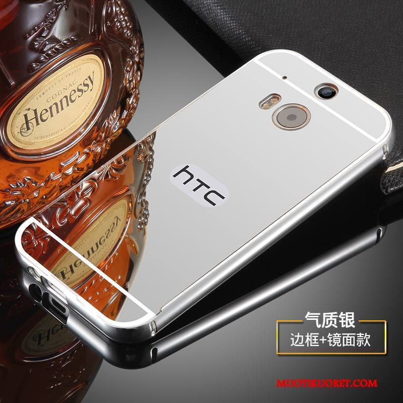 Htc One M8 Kuori Puhelimen Kuoret Kotelo Musta Kehys Metalli