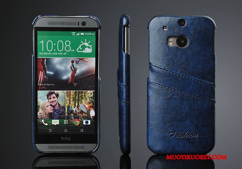 Htc One M8 Kuori Takakansi Puhelimen Trendi Kortti Kotelo Aito Nahka Puhelimen Kuoret