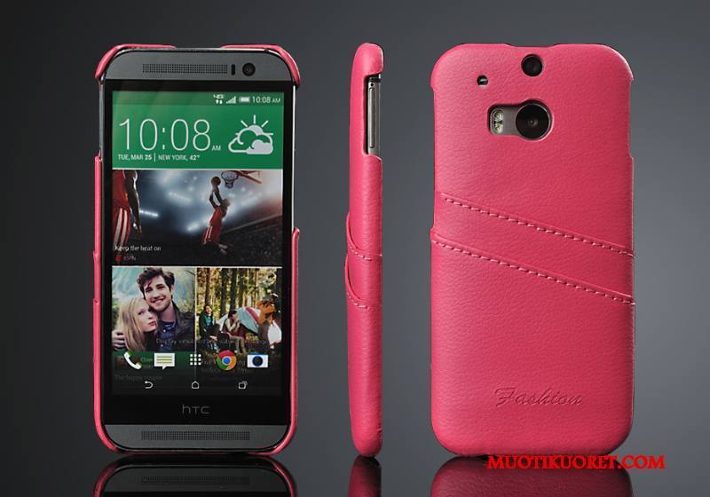 Htc One M8 Kuori Takakansi Puhelimen Trendi Kortti Kotelo Aito Nahka Puhelimen Kuoret