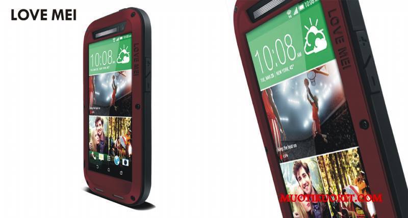 Htc One M8 Musta Pesty Suede Kotelo All Inclusive Metalli Murtumaton Kuori