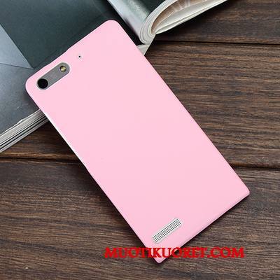 Huawei Ascend G6 Kova Kuori Pesty Suede Violetti Suojaus Kotelo Puhelimen