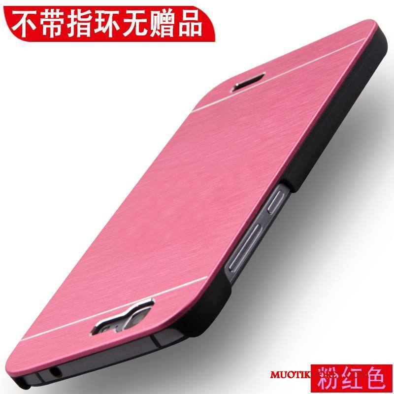 Huawei Ascend G7 Trendi Pesty Suede Puhelimen Kuoret Metalli Kuori Kova Kulta