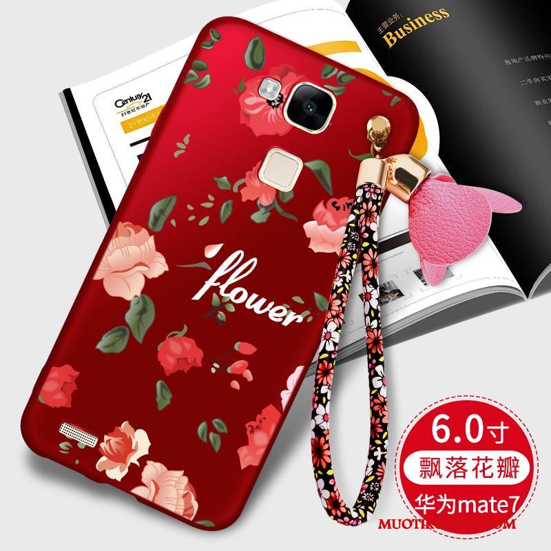 Huawei Ascend Mate 7 Kuori All Inclusive Pehmeä Neste Musta Murtumaton Persoonallisuus Silikoni Luova