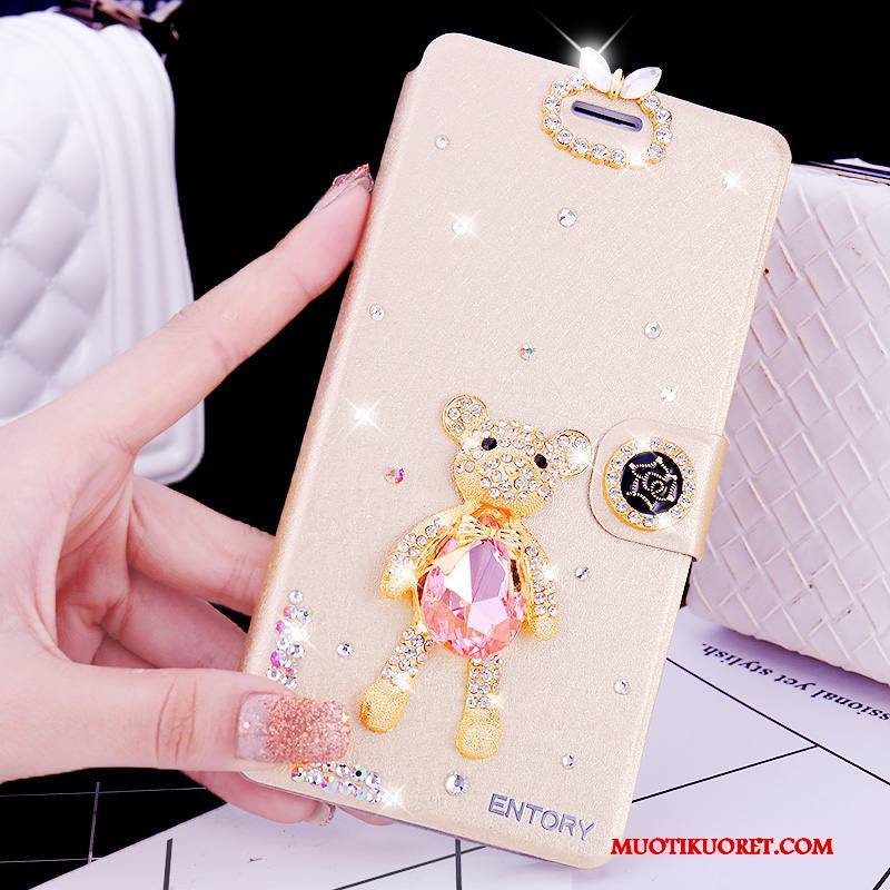 Huawei G9 Plus Kuori Jauhe Murtumaton Nahkakotelo Puhelimen Kuoret Rhinestone Inlay Simpukka