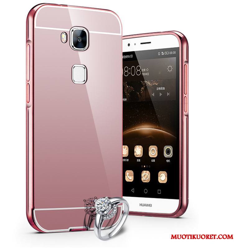 Huawei G9 Plus Kuori Kehys Pinkki Suojaus Puhelimen Kuoret Metalli Kotelo Kova