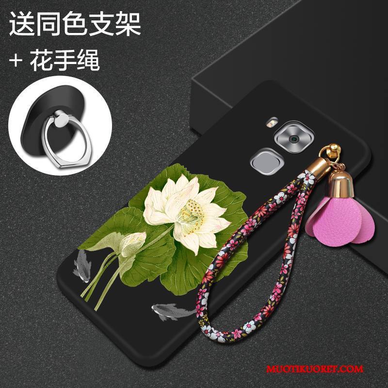 Huawei G9 Plus Kuori Musta Trendi Pehmeä Neste Puhelimen Kuoret Murtumaton Silikoni All Inclusive