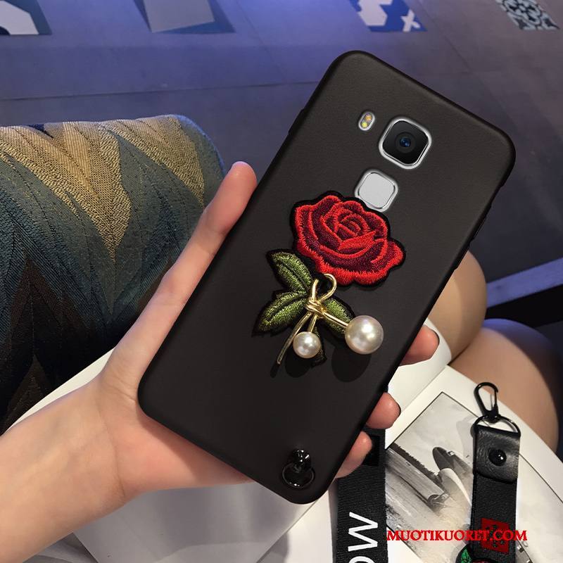 Huawei G9 Plus Kuori Puhelimen Kuoret Kotelo Punainen Suojaus All Inclusive Pesty Suede Persoonallisuus