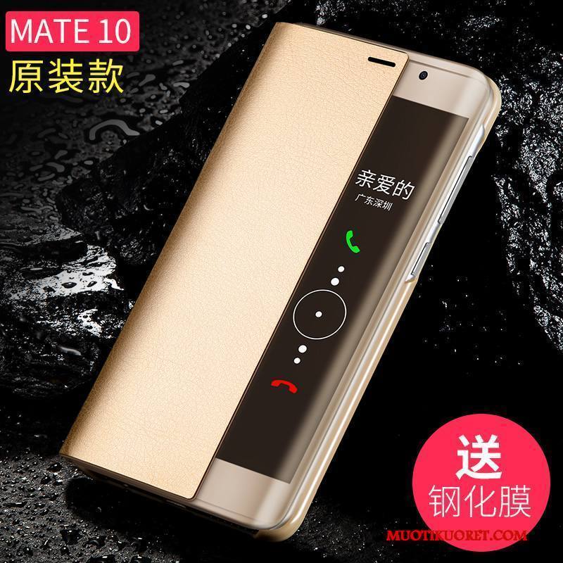 Huawei Mate 10 Kuori All Inclusive Suojaus Kotelo Puhelimen Kuoret Musta Murtumaton Nahkakotelo