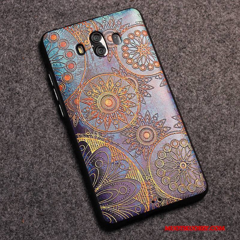 Huawei Mate 10 Kuori Persoonallisuus Luova Keltainen Puhelimen Kuoret Pesty Suede Kohokuviointi Murtumaton