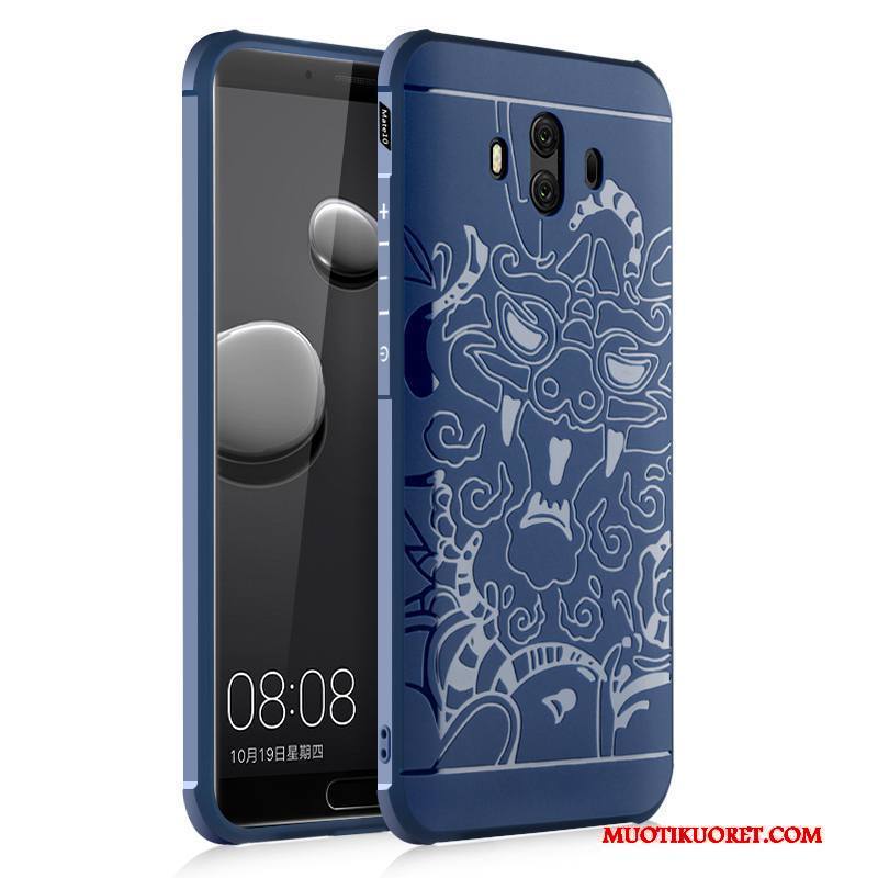 Huawei Mate 10 Kuori Persoonallisuus Pehmeä Neste Kotelo Pesty Suede Puhelimen Kuoret Musta Luova