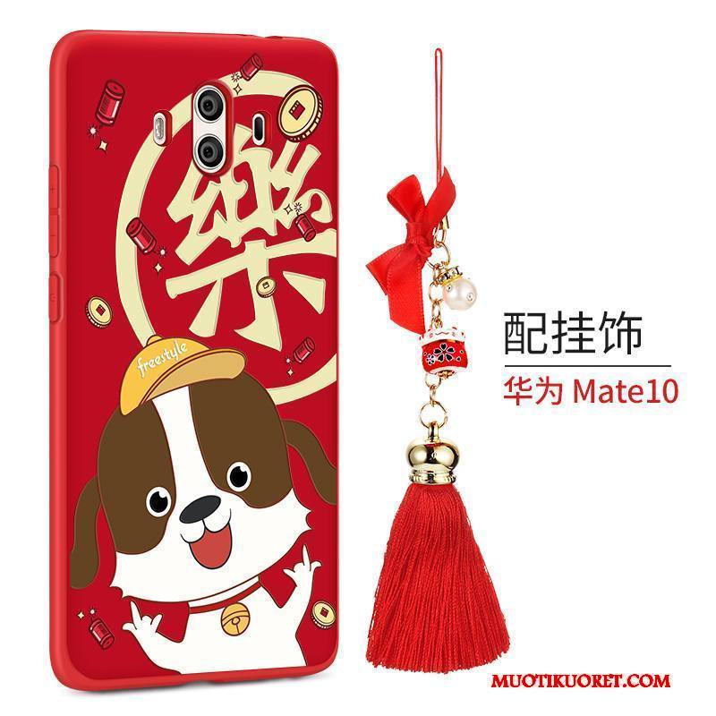 Huawei Mate 10 Kuori Puhelimen Kuoret Kotelo Persoonallisuus Punainen Koira Luova