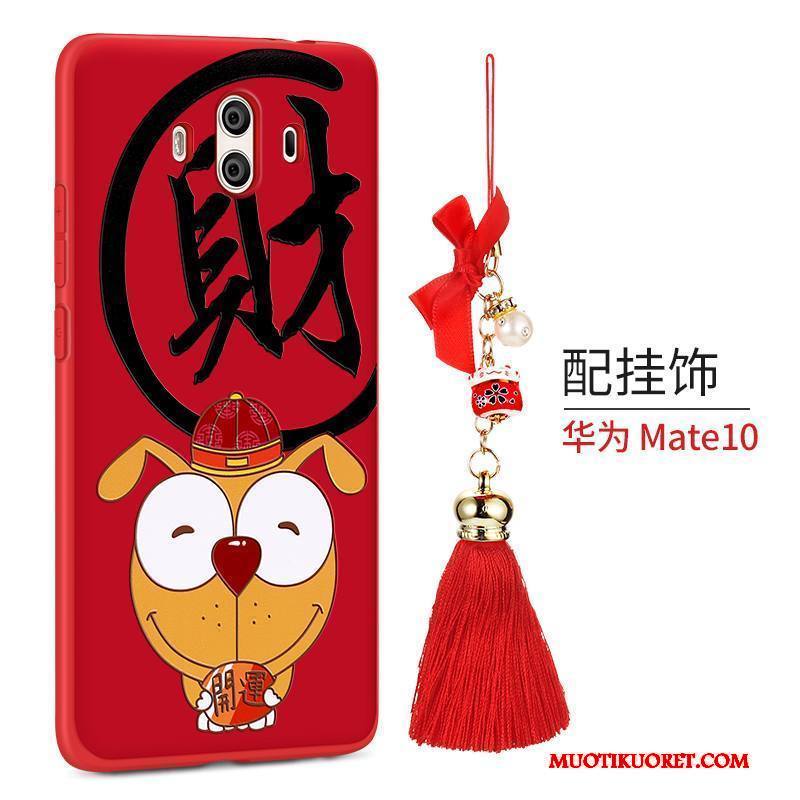Huawei Mate 10 Kuori Puhelimen Kuoret Kotelo Persoonallisuus Punainen Koira Luova