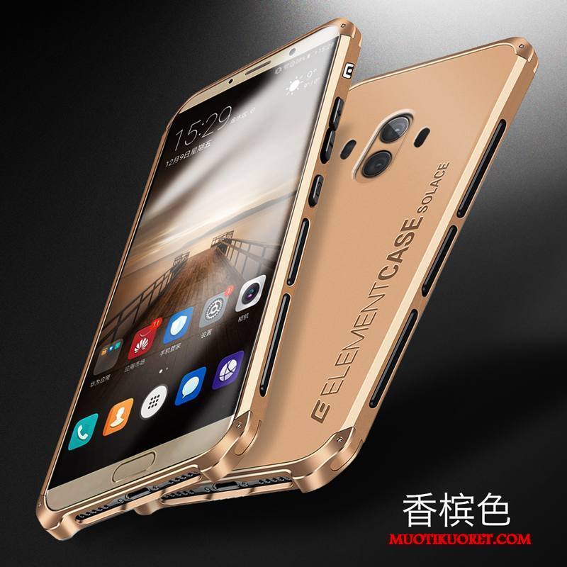 Huawei Mate 10 Kuori Suojaus Silikoni Kotelo Murtumaton Hopea All Inclusive Metalli