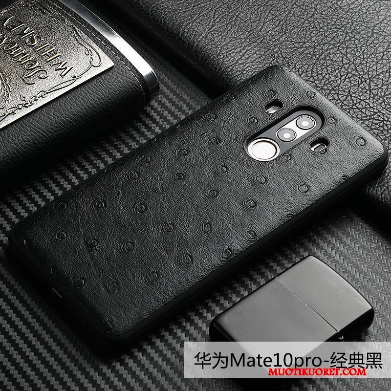 Huawei Mate 10 Pro Kuori Murtumaton Nahkakotelo Musta Puhelimen Kuoret All Inclusive Lintu Liiketoiminta