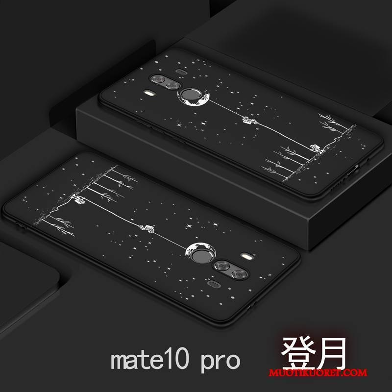 Huawei Mate 10 Pro Kuori Musta Silikoni All Inclusive Trendi Murtumaton Pehmeä Neste Yksinkertainen