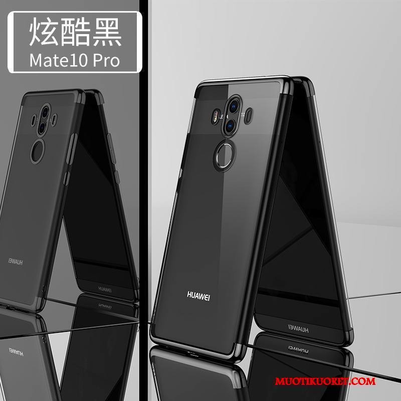 Huawei Mate 10 Pro Kuori Ohut Läpinäkyvä Ultra Kotelo All Inclusive Kulta Silikoni