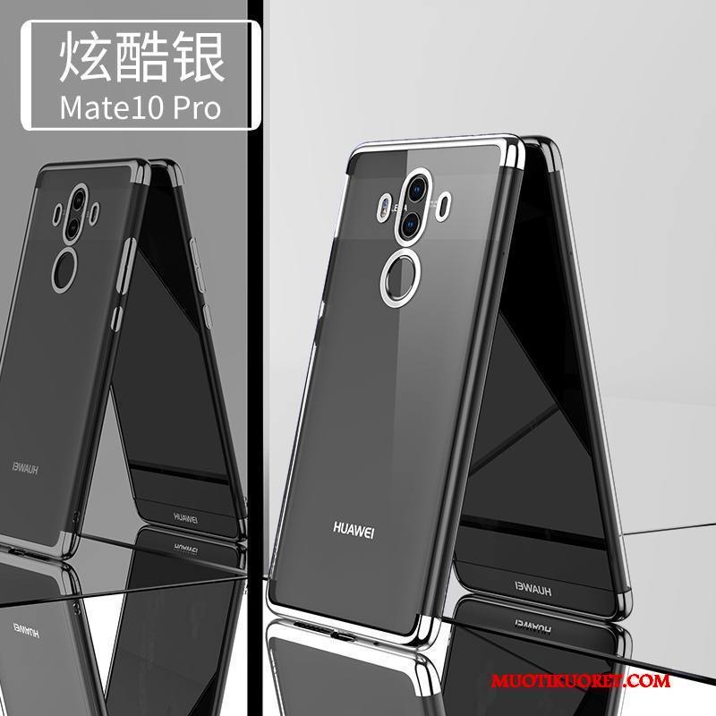 Huawei Mate 10 Pro Kuori Ohut Läpinäkyvä Ultra Kotelo All Inclusive Kulta Silikoni