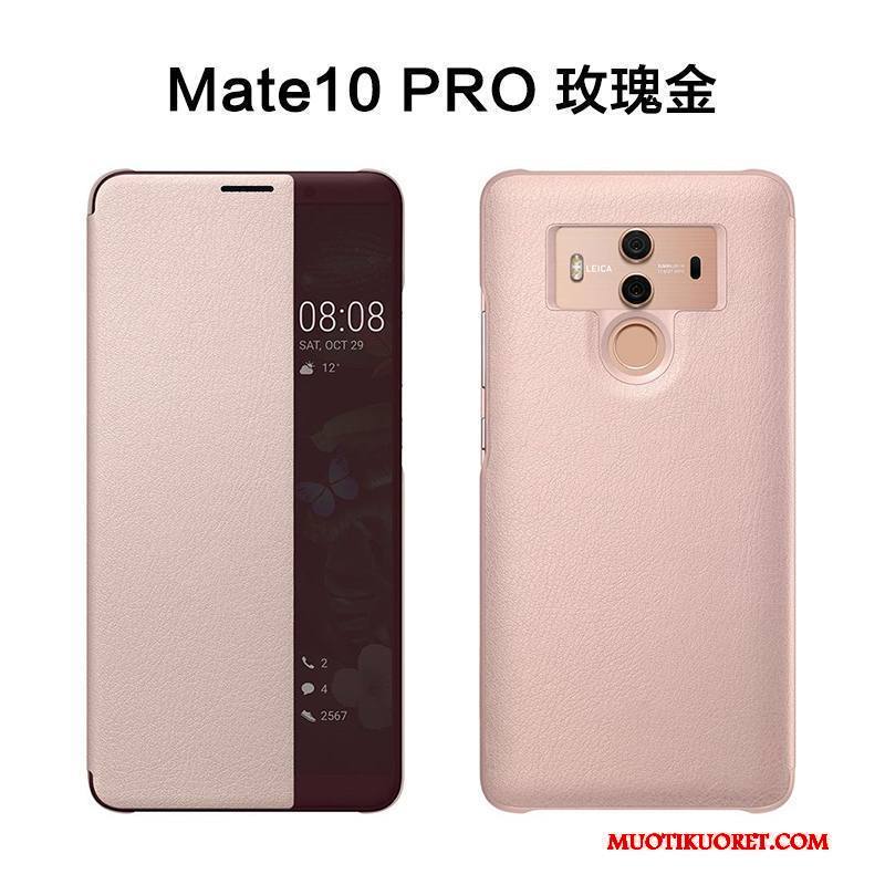 Huawei Mate 10 Pro Kuori Puhelimen Kuoret Simpukka Suojaus Musta Kotelo Nahkakotelo Murtumaton