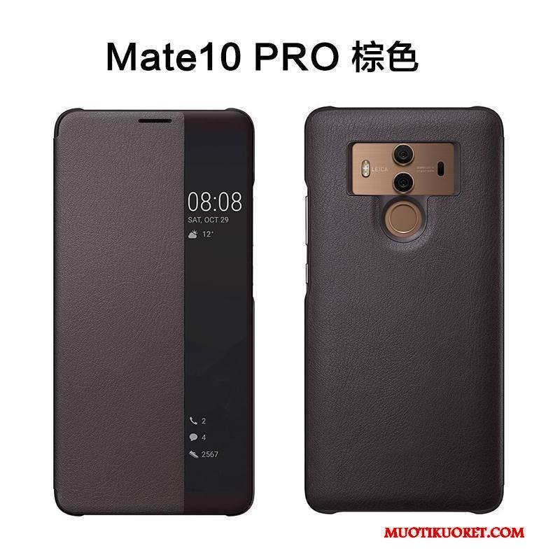 Huawei Mate 10 Pro Kuori Puhelimen Kuoret Simpukka Suojaus Musta Kotelo Nahkakotelo Murtumaton