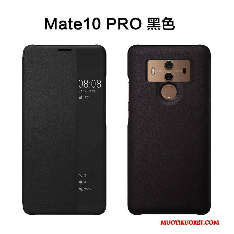 Huawei Mate 10 Pro Kuori Puhelimen Kuoret Simpukka Suojaus Musta Kotelo Nahkakotelo Murtumaton